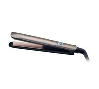 Remington Plancha de Pelo Keratin Protect, Queratina y Aceite Almendras, Placas Flotantes Extralargas, Resultados Profesionales, Cerámica, 9 Temperaturas hasta 230°C, Digital, Color Marrón, S8540