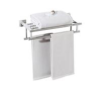 Alise Toallero, Estante para Toallas con Doble toallero para baño, Lavabo de baño, Soporte de Pared de Acero Inoxidable Sus 304 de 16 Pulgadas, Cromo Pulido