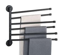 Alise Toallero Giratorio, Plegable de 6 Brazos, toallero de Mano, Colgador de Toallas para baño, estantes de Secado de Montaje en Pared para lavandería, Soporte de Toalla de Acero Inoxidable SUS304,
