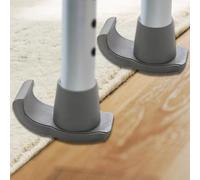 Aliseniors Walker Glide - Esquís para tubos de 1 1/8 pulgadas, accesorio de ayuda de movilidad duradero y suave para caminantes plegables, reemplazo universal para patas de andador, un par, gris