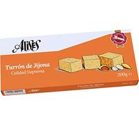 Alises Turrón de Jijona - Calidad Suprema - 100% natural - Almendras y miel, sin gluten, sin lactosa - Turrón español 200g (suave)