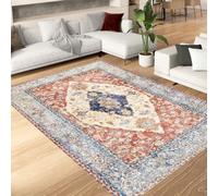 Alishomtll Alfombra rectangular para salón y dormitorio, lavable, pelo corto, antideslizante, parte inferior TPR, duradera, resistente, fácil de limpiar, 160 x 230 cm