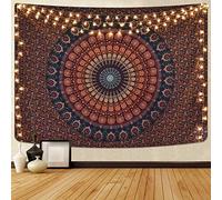 Alishomtll Tapiz de pared de mandala, tapiz bohemio, toalla de arena, tapiz psicodélico para yoga, mantel grande, 180 x 235 cm