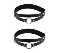 alisikee Liga ajustable con junta tórica, ligas elásticas para muslos para mujer, 1 par, Negro, talla única