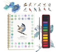 ALISMDZZ | kit de acuarela debutante cuaderno de dibujo,Con instrucciones paso a paso | Guía de mezcla Incluida | para la exploración creativa, regalos, adolescentes(hojas)