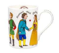 Alison Gardiner Famous Illustrator - Taza de café y té de porcelana fina con diseño de personajes de William Shakespeare