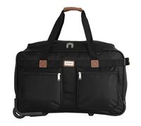 Alistair X-Brown - Bolsa de viaje con ruedas, tamaño pequeño, 57 cm, marca francesa, garantía de 2 años en Francia, negro / marrón, Petite Taille 57 cm, Bolsa de viaje con ruedas