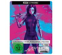 Alita: Ängel de combate Steelbook 4K [2Blu-Ray]+[Blu-Ray 3D] [Region Free] (Audio español. SubtĂtulos en español)