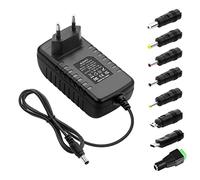 ALITOVE 5V Fuente de alimentación 3A DC 5 voltios 15W 3000mA Adaptador de Corriente 5V 2.5A 2A 1A Transformador con 8 Puntas para Raspberry Pi 3 4 LED Strip E-Reader