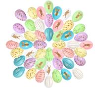 Alitree 48 Piezas Huevos de Pascua Colgantes, Multicolores y Brillantes de Plástico, para Decoración de Pascua, Caza de Pascua, Regalos para Niños y Manualidades