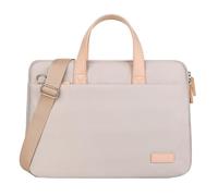 Aliuciku 14 15.6 Pulgadas Funda Portátil Bolsa Bandolera Ordenador Maletin Portátil para, con Bolsillos para Guardar Accesorios (Color : Beige, Size : 14 Inch)