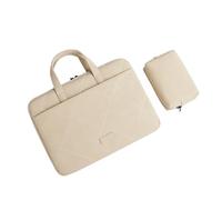 Aliuciku Bolsa para Portátil De 13,3 14 15,6 Pulgadas, Maletín con Asa Funda Protectora Impermeable Maletín De Computadora (Color : Beige-B, Size : 15.6-16 Inch)