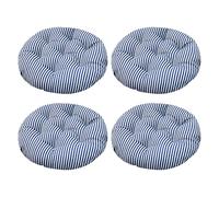Aliuciku Pack 4 Cojines para Silla, Grueso Tatami Cojín de Silla Redondo para el Hogar Oficina Comedor(B-11,30x30cm)