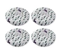 Aliuciku Pack 4 Cojines para Silla, Grueso Tatami Cojín de Silla Redondo para el Hogar Oficina Comedor(B-14,30x30cm)