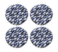 Aliuciku Pack 4 Cojines para Silla, Grueso Tatami Cojín de Silla Redondo para el Hogar Oficina Comedor(B-1,40x40cm)