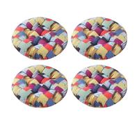 Aliuciku Pack 4 Cojines para Silla, Grueso Tatami Cojín de Silla Redondo para el Hogar Oficina Comedor(B-13,50x50cm)