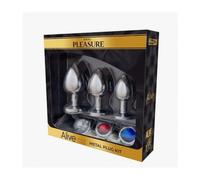 Alive Anal Pleasure Kit Plug Metal 3 uds