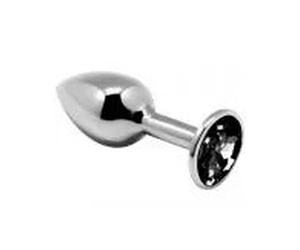 ALIVE - ANAL PLEASURE MINI PLUG METAL NEGRO TALLA S