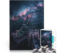 Alivia el estrés Vacaciones en casa Matar el Tiempo La Gran Muralla China Estrellada Puzzle de 1000 Piezas para Adultos 50x75cm Ideas de Regalos Apto