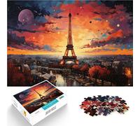 Alivia el estrés Vacaciones en casa Matar el Tiempo París al Atardecer Rompecabezas de 1000 Piezas para Adolescentes 38x52cm Decoración