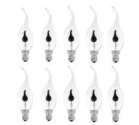 ALIVIM 10 Piezas 3W 220V E14 C35 Vela LED Bombilla Flame Tip Nature Fire Flickering Light Vintage Bar Home Decor Lámpara