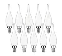 ALIVIM 10 Piezas E14 220V 25W 40W Vela Filamento Bombilla Decorativa Habitación Noche Luz Candelabro Araña,40Watts