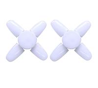 ALIVIM 2 Piezas Ventilador Forma E27 220V 28W LED Bombilla Lámpara Plegable Hogar Lámpara de Techo Almacén Garaje Blanco Cálido,Cold white