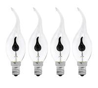 ALIVIM 4 Piezas 3W 220V E14 C35 Vela LED Bombilla Flame Tip Nature Fire Flickering Light Vintage Bar Home Decor Lámpara