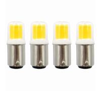 ALIVIM 4 Piezas BA15D 110V 220V 5W COB LED Bombilla Lámpara Doble Contacto Bayoneta Base Tornillo Araña Máquina De Coser Iluminación Hogar Halógena Regulable,Cold white,220V