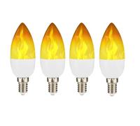 ALIVIM 4 Piezas E14 110V 220V LED Bombilla Llama Efecto Llama Simulación Fuego Jardín Decoración Lámpara Parpadeante