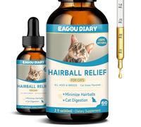 Alivio Bolas Pelo Gato - Remedio para Bolas Pelo Gatos, Salud Digestiva, Piel y Pelaje, Control Bolas Pelo Gatos con Probióticos, Fibra, Lisina, Vitaminas, Tratamiento para Bolas Pelo Gato - 60 ml