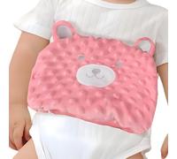 Alivio de cólicos y gases del bebé: envoltura térmica de abdomen con semillas de casia, almohadilla térmica para bebé, alivia y alivia los gases, la hinchazón y el malestar estomacal (rojo)