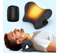 Alivio del dolor de cuello profundo con terapia magnética conductora calentada estirador de cuello, almohada de dispositivo de tracción cervical de calentamiento instantáneo Graphene-Tech, corrector