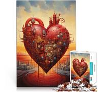 Alivio del estrés Viaje del corazón Rompecabezas para Adultos de 1000 Piezas 26x38cm Interacción Entre Padres e Hijos para Mayores de 14 años