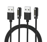 Aliwisdom Paquete de 2 cargadores magnéticos de 4 pines compatibles con PLAUD Note Pro y Note AI grabadora de voz, 60 cm, USB-A de 4 pines de 7,62 mm, cable de carga magnético de repuesto (USB-A)