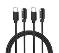 Aliwisdom Paquete de 2 cargadores magnéticos de 4 pines compatibles con PLAUD Note Pro y Note AI grabadora de voz, 60 cm, USB-C de 4 pines de 7,62 mm, cable de carga magnético de repuesto (USB-C)