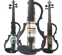 Aliyes hecho a mano Silencioso violín eléctrico 4/4 tamaño completo profesional Kit de violín estudiante de violín para principiantes y madera maciza cadena, soporte de hombro, rosin-e65, SDDS-E608