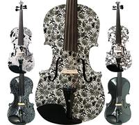 Aliyes - Violín acústico para mujer, hecho a mano, violín acústico 4 de tamaño completo, violín de madera maciza con funda, lazo, rosa, cuerdas HB, HB-1309
