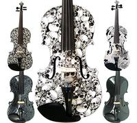 Aliyes Violín acústico premium hecho a mano 4 4 de tamaño completo para violín de madera maciza con estuche, arco, colofonia, cuerdas-E3E2