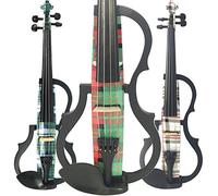 Aliyes Violín eléctrico silencioso hecho a mano 4/4 de tamaño completo para estudiantes profesionales para principiantes, kit de violín de madera maciza, cuerda, reposamuñecas, colofonia E607