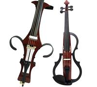 Aliyes Violín eléctrico silencioso hecho a mano 4/4 de tamaño completo profesional para principiantes, kit de violín de madera maciza, soporte para hombro, Rosin-D1601