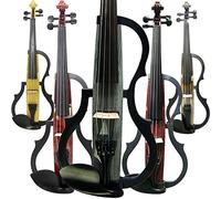 Aliyes Violín eléctrico silencioso hecho a mano 4/4 de tamaño completo profesional para principiantes, kit de violín de madera maciza, soporte para hombro, Rosin-E602