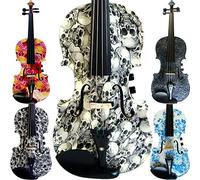 Aliyes Violín eléctrico y acústico hecho a mano premium 4 4 tamaño completo Violín de madera maciza con accesorios de ébano - E3E2