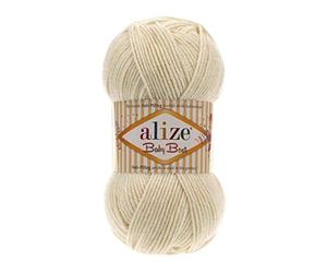 ALIZE 5 x 100 g de Lana Baby Uni, antipilling FB 01 Amarillo