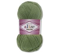 Alize Amigurumi - Lana de algodón de 100 g (59, lana de verano, 100 g, color verde