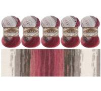 Alize Angora Gold Batik 5 ovillos de 100 g, 80% poliacrílico, 20% lana, lana de invierno, multicolor, colores a elegir (5, 1984)