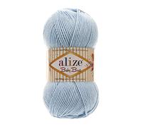 Alize Baby Best - Hilo suave para bebé, 90 % acrílico, antibolitas, 10 % bambú, lote de 4 unidades cada 100 g, 262 yardas (240 m), color azul