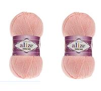 Alize Cotton Gold Yarn 55% algodón 45% acrílico hilo ganchillo mano tejer lote de 2 madejas 200 gr 722 yds