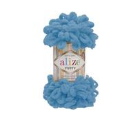 Alize Puffy Baby Big Loop Hilo para Manta 100% Micropoliéster Lana Suave Cada Ovillo 100g 9m - 16 sochi Azul