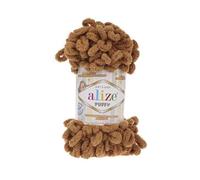 Alize Puffy Baby Big Loop Hilo para Manta 100% Micropoliéster Lana Suave Cada Ovillo 100g 9m - 179 Camello